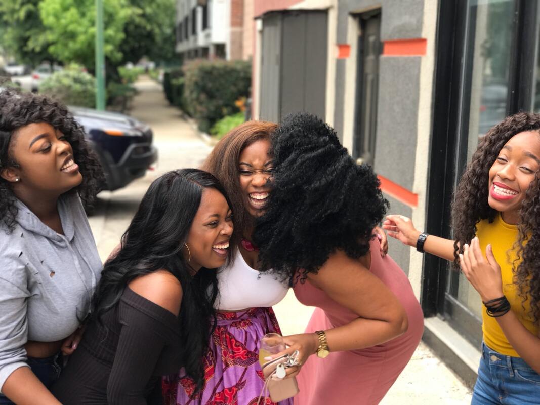 Photo by nappy: https://www.pexels.com/photo/five-women-laughing-936048/